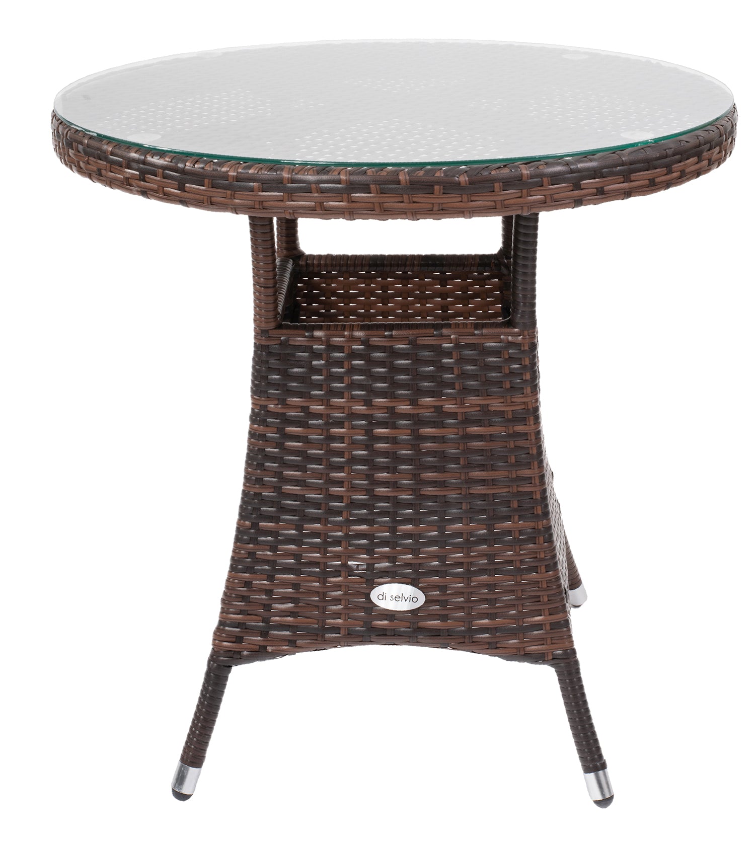 Zestaw ogrodowy stół i 2 krzesła brązowy COCO 6 E1050