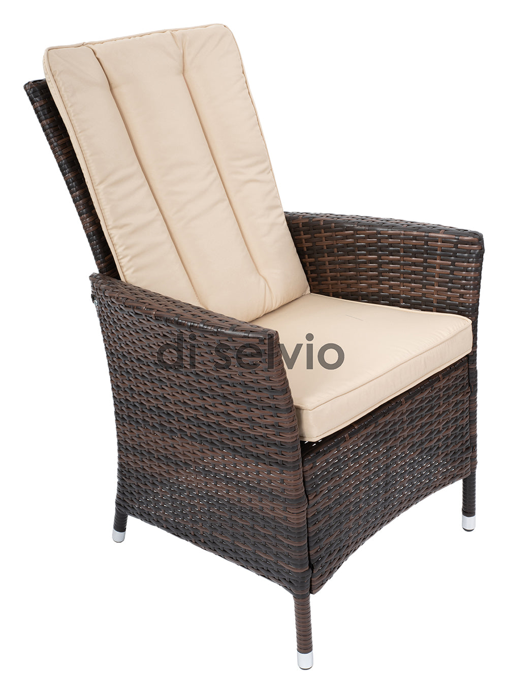Zestaw ogrodowy stół i 2 krzesła brązowy COCO 6 E1050